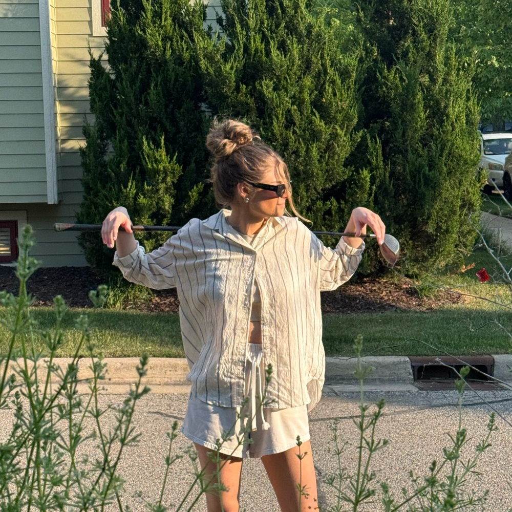 Abercrombie Oversized Linen Shirt